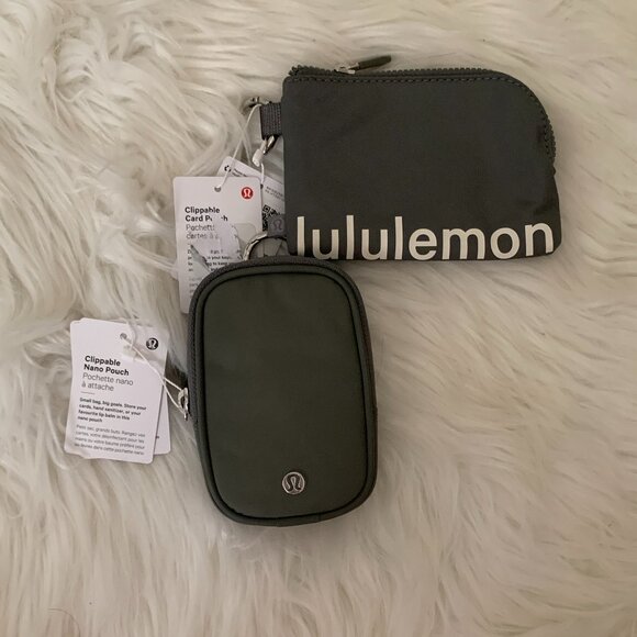 lululemon athletica Accessories - LULULEMON Clippable Card and Nano Pouch Set in Green Sage (2) PCS SET